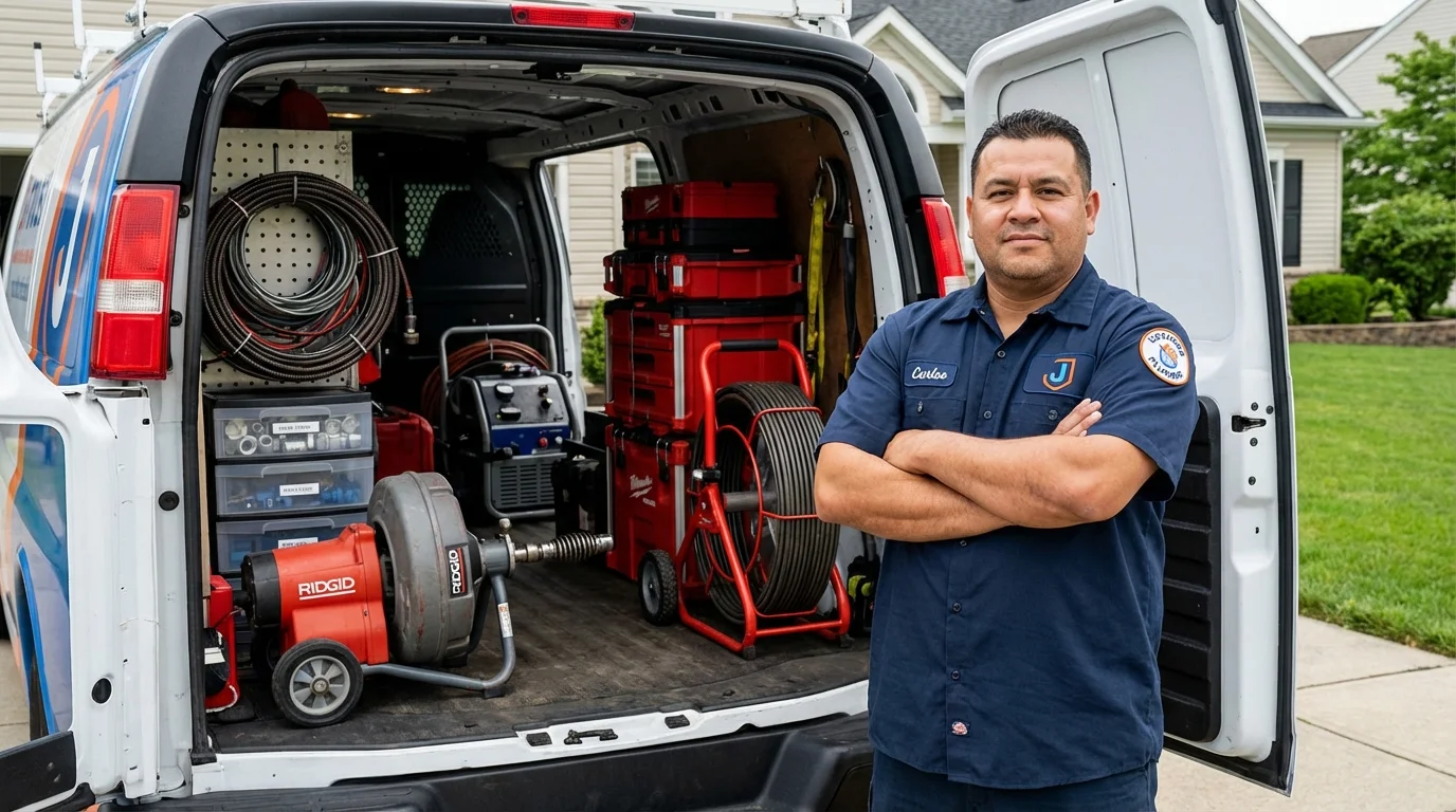 Professional drain cleaning equipment and Johns Plumbing LLC plumber in Ogallala