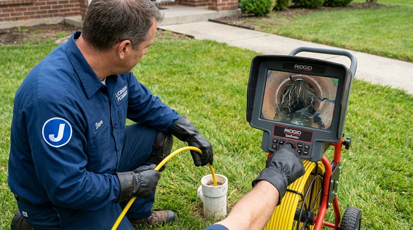 Sewer camera inspection being performed by Johns Plumbing LLC in Ogallala